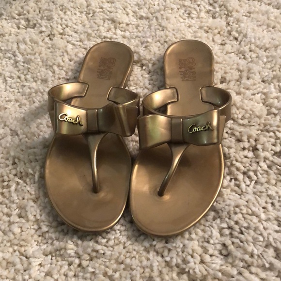 Coach Gold Sandals - Picture 5 of 5